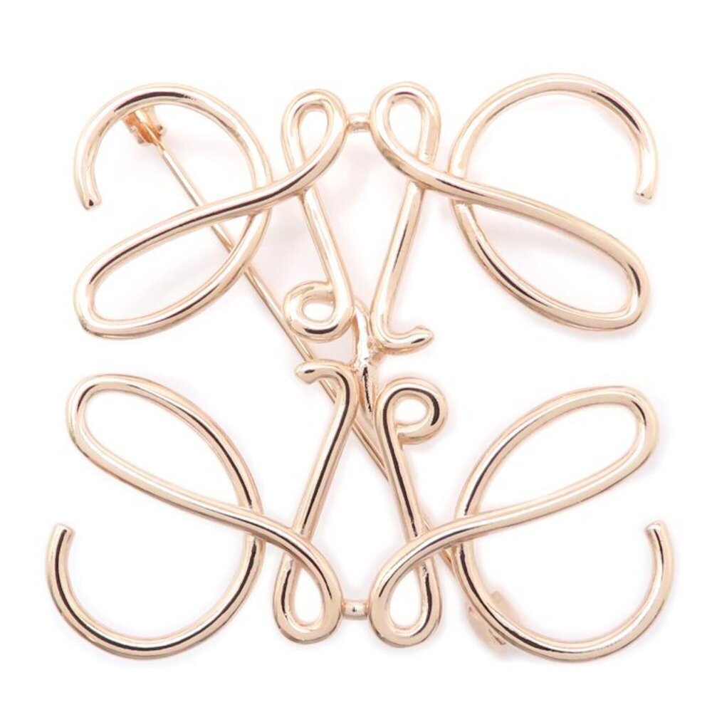 LOEWE Anagram Brooch, Brass, Women's, 296046